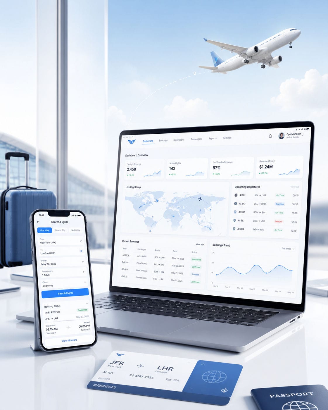 Travel & Airline Management Solutions solution visualization